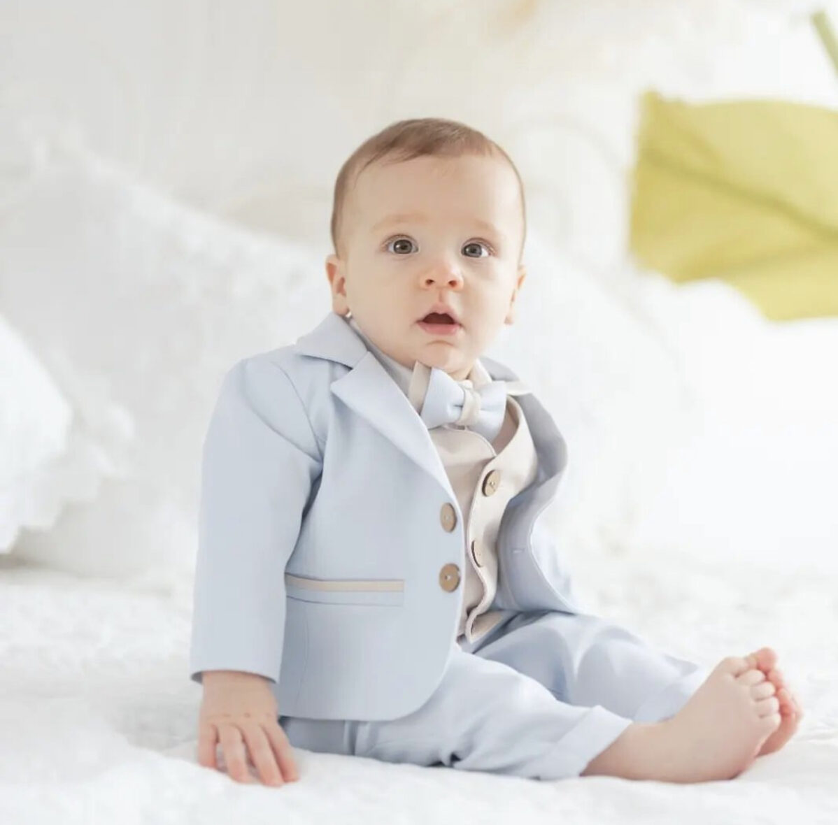 Costum de botez babyblue pentru baieti