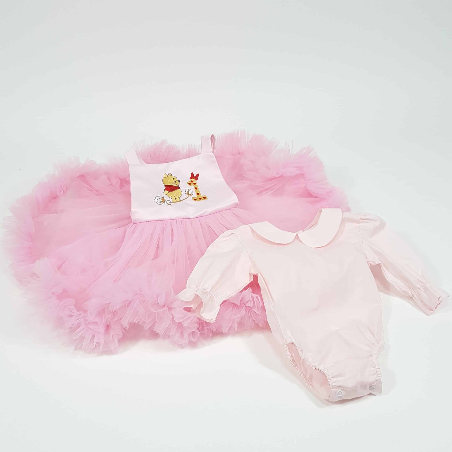 Set hainute aniversare 1 an fetita roz