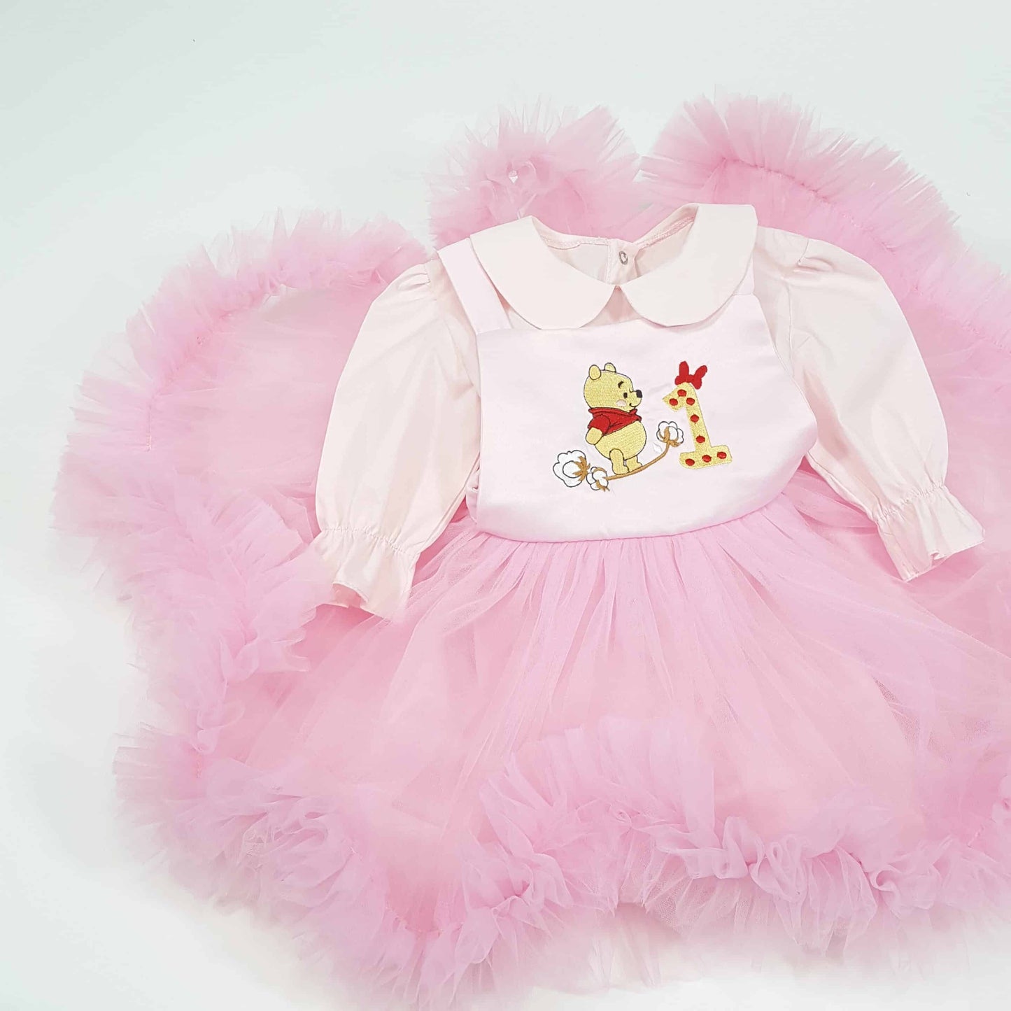 Set hainute aniversare 1 an fetita roz